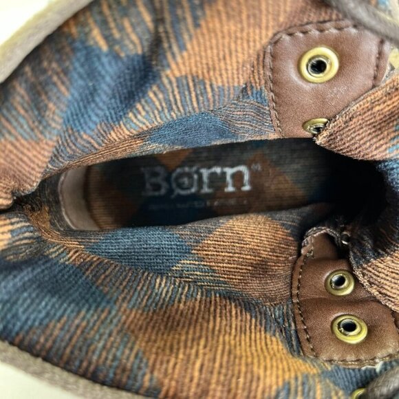 Born Codi Suede Hiking Boots Size 6M Taupe Waterproof Lug Sole Urban Rugged - Picture 13 of 15